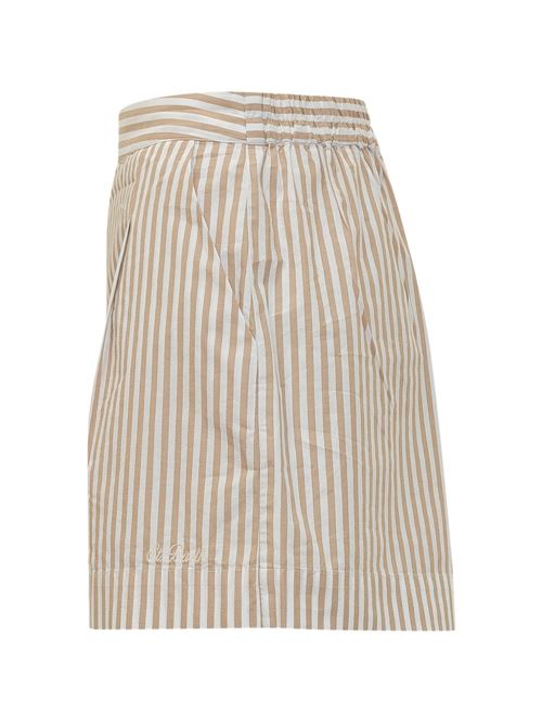 Shorts donna Amani in cotone a righe beige MC2 SAINT BARTH | AMANI00724L